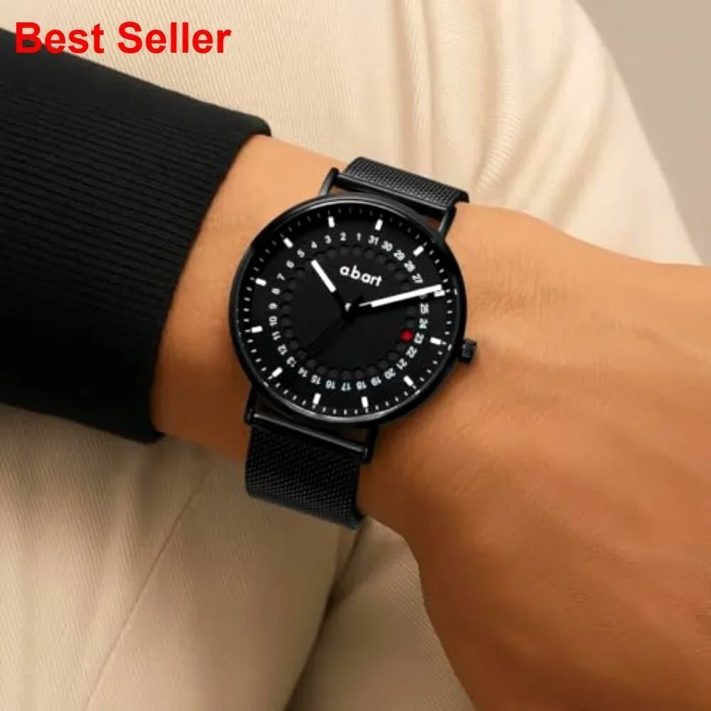 Swiss Parts Quartz Watch with Sapphire Crystal and Milanese Mesh Band
